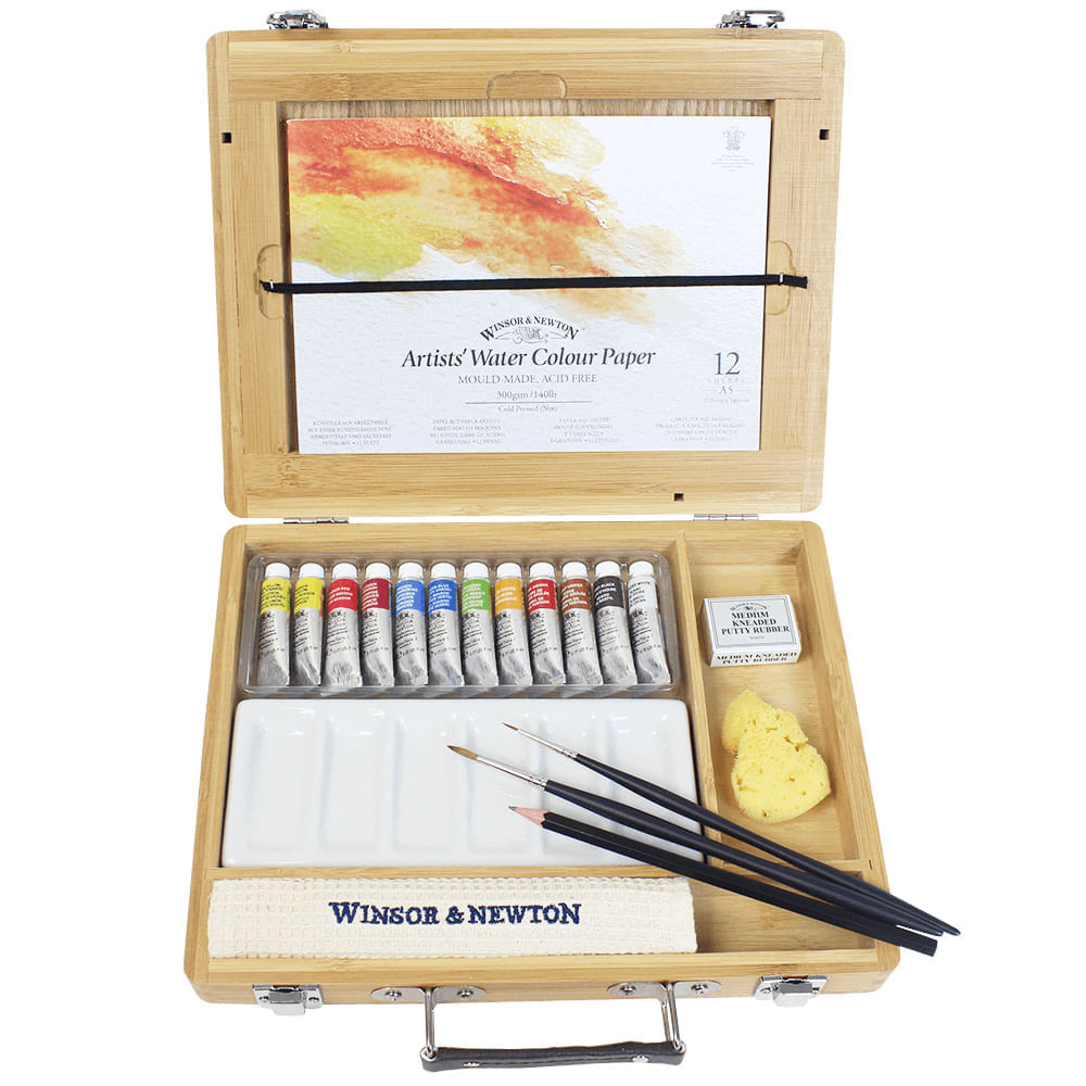 Aquarela-Winsor---Newton-Profissional-Em-tubos-Cx-Madeira-21pc