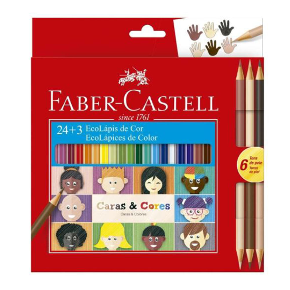 Lapis-de-Cor-Caras-e-Cores-24-Cores---6-Tons-De-Pele-Faber-Castell-–-120124CC