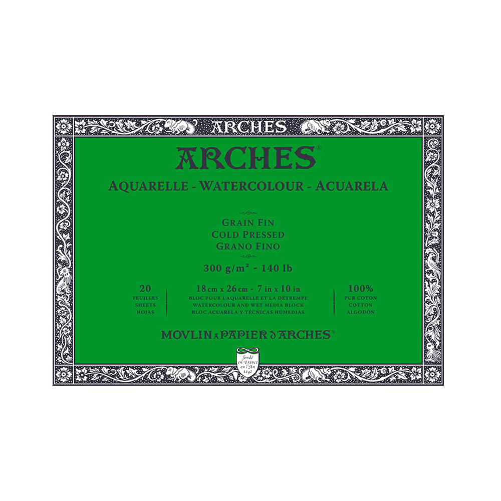 Bloco-para-Aquarela-Arches-Grano-Fino-Branco-Natural-18x26-cm-20-Folhas-300g