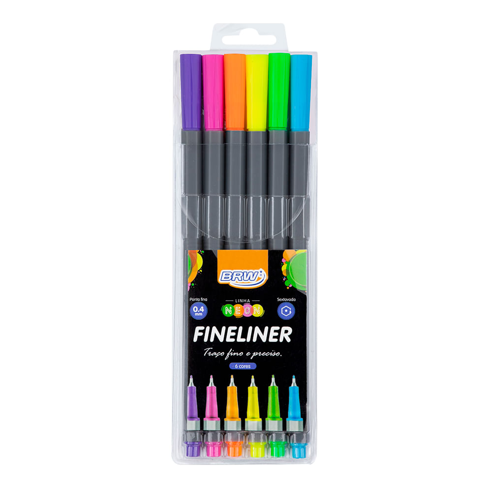 Canetinha-Hidrograica-fineliner-04mm-cor-neon-Blister-com-6cores-FI0029