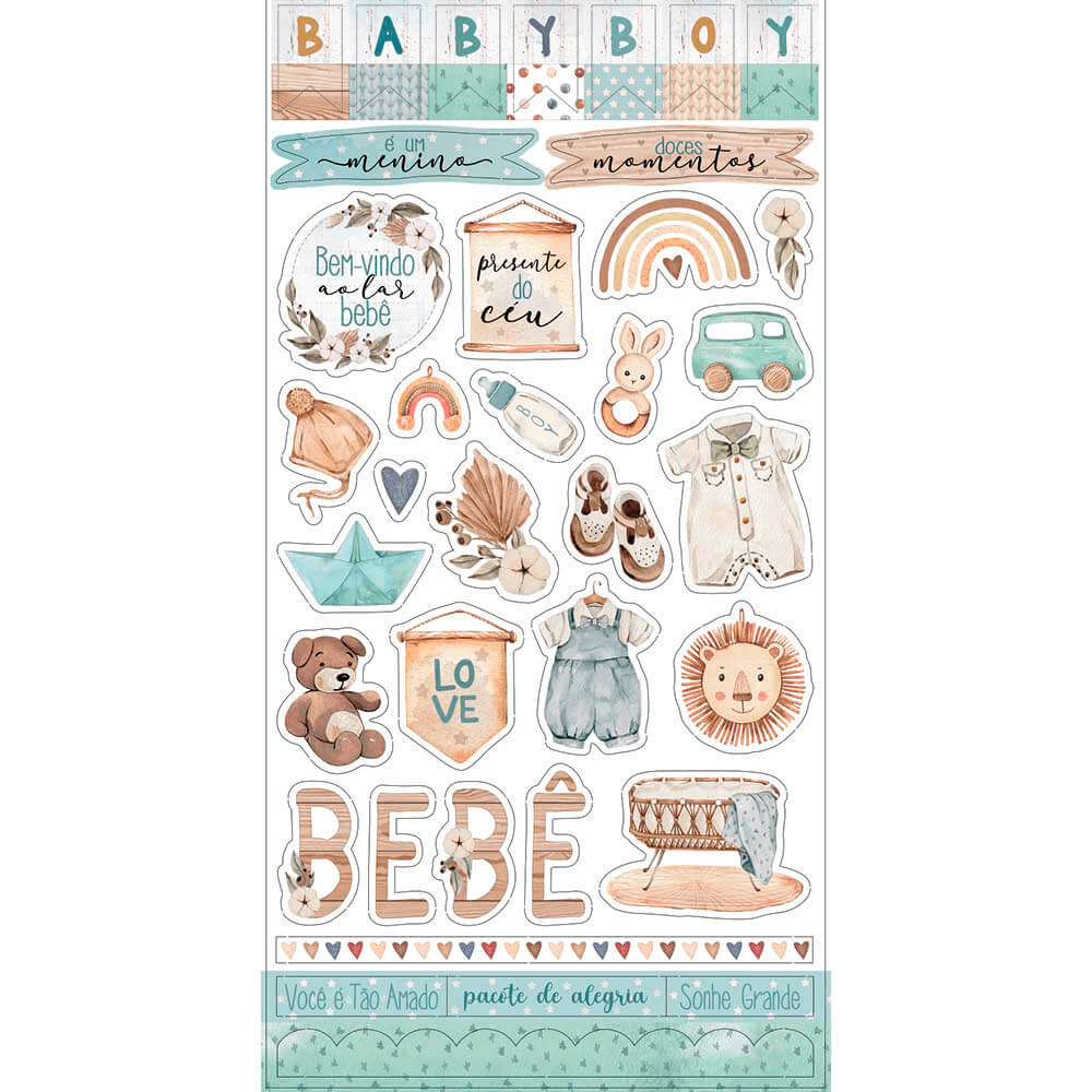 cartela-de-apliques-em-papel-recortado-die-cuts-scrapbook-Litoarte-151-295-cm-LDC-031-Boho-baby-boy