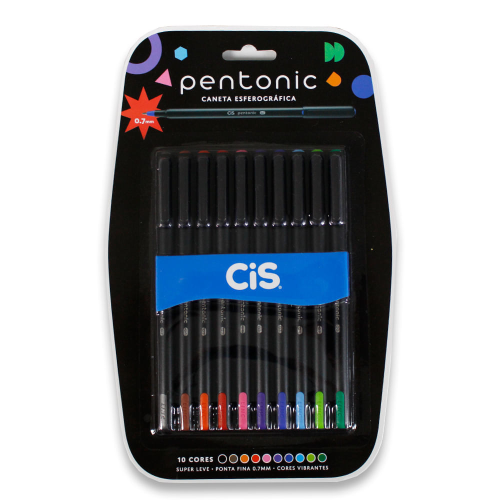 Kit_de_Caneta_Esferografica_Cis_Pentonic_0-7-mm_10_Cores_76-1124
