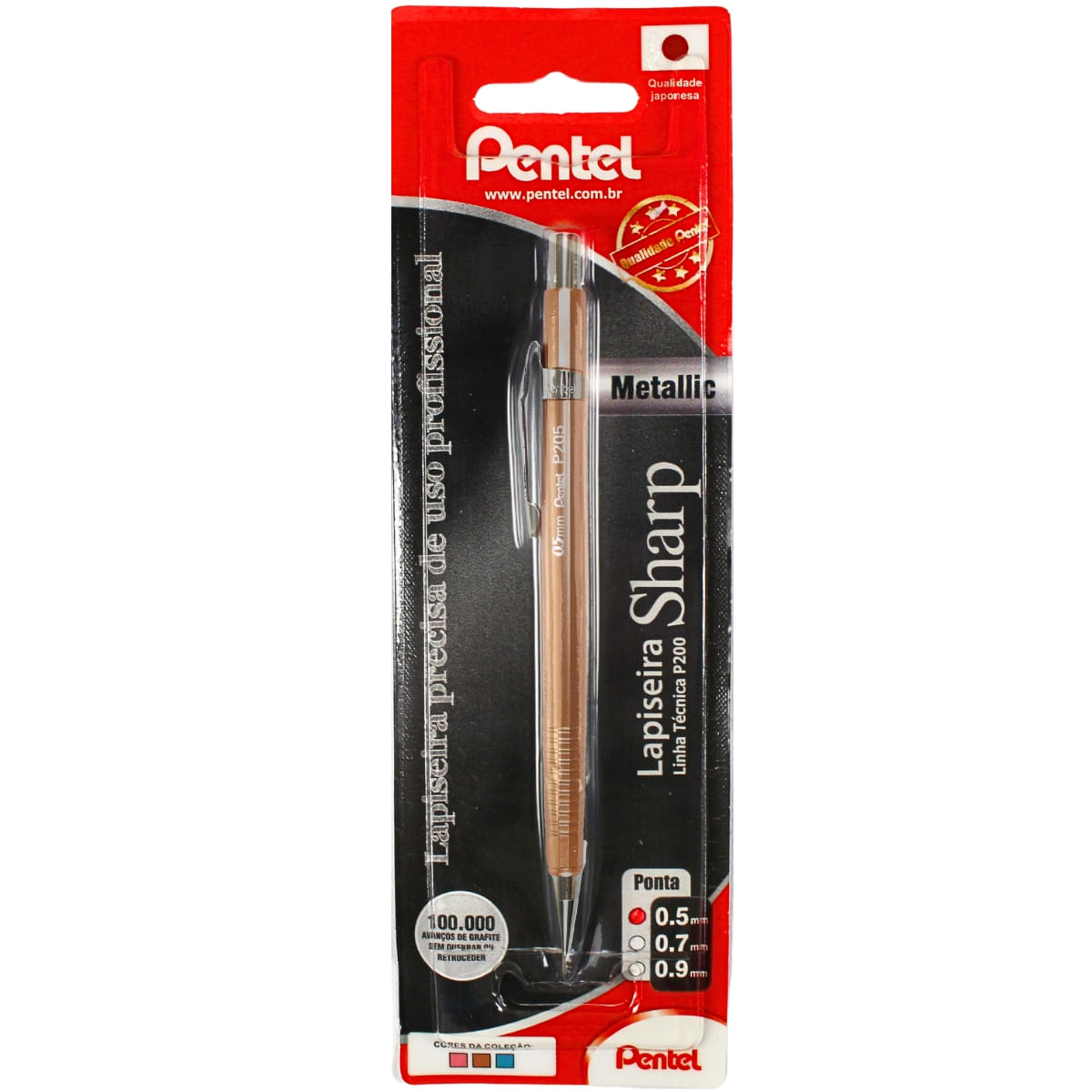 1-179737-lapiseira-sharp-P200-05mm-cobre-metal-Pentel