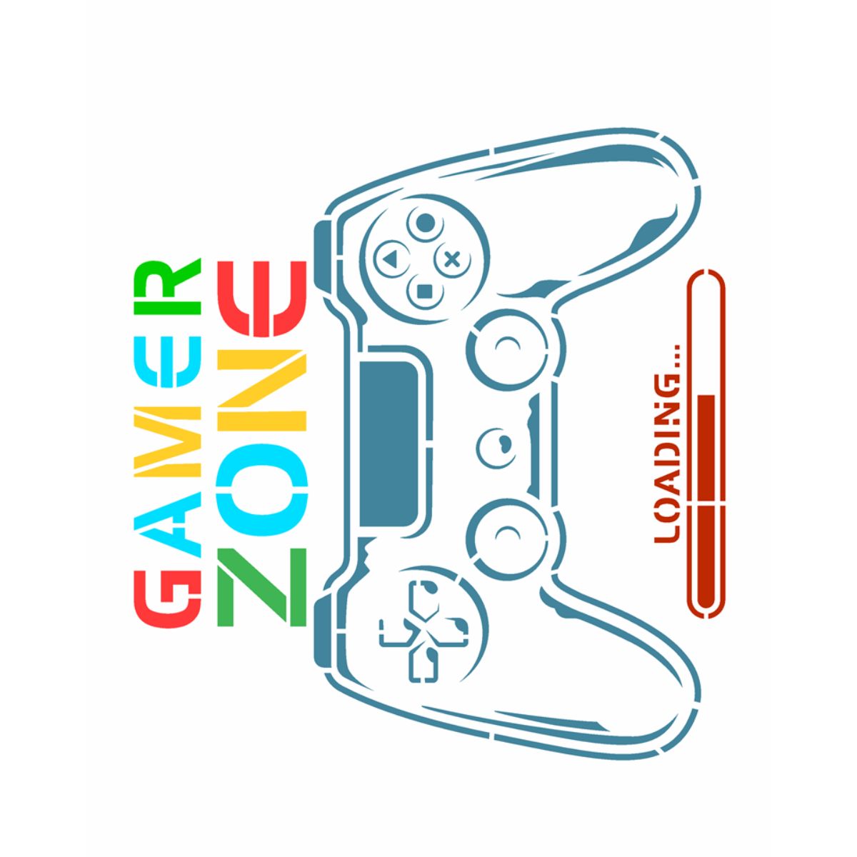 1-194267-STENCIL-SP.20X25-3529-VIDEOGAME-GAMER-ZONE