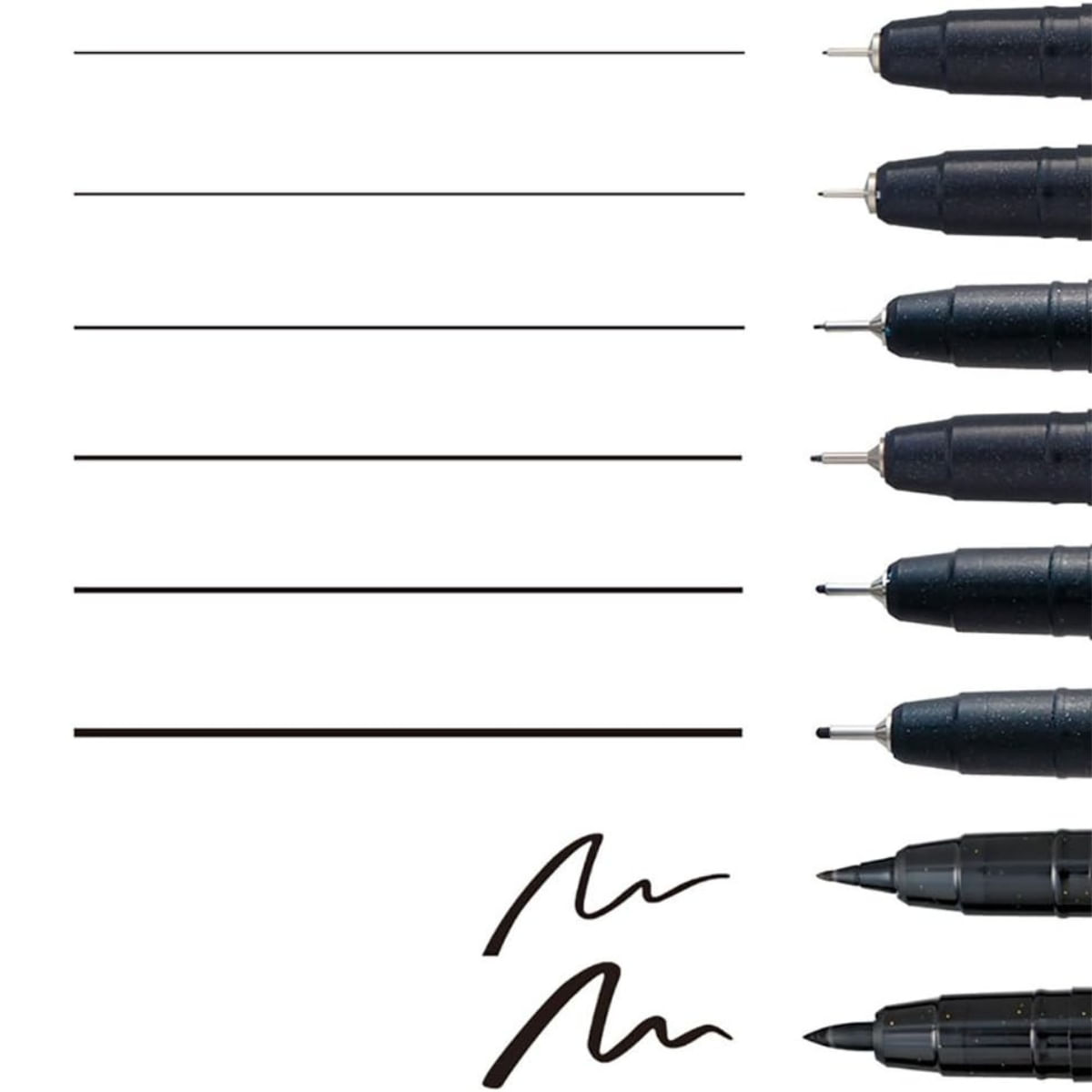 Encontraproduto.com.br - Estojo Caneta Nanquim Kuretake Mangaka Black 8 Pontas 0.03/0.05/0.1/0.3/0.5/0.8Mm Cnm8vbk
